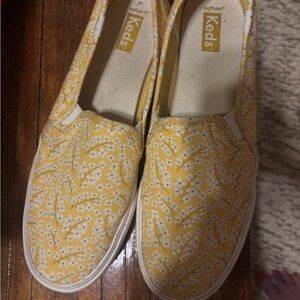 Keds Yellow Floral Canvas Slip-On Sneakers